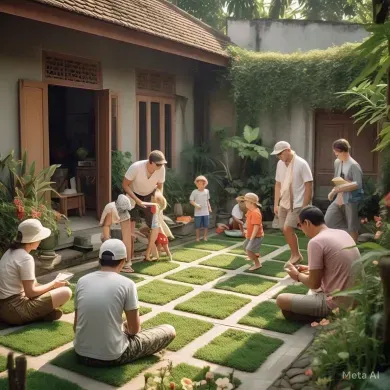 Bikin Halaman Kece Di Bantul Dengan Grass Block